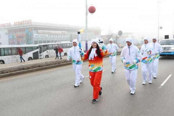 ҚЫЗЫЛОРДАДА ҚЫСҚЫ УНИВЕРСИАДА АЛАУЫ ЭСТАФЕТАСЫ ӨТТІ